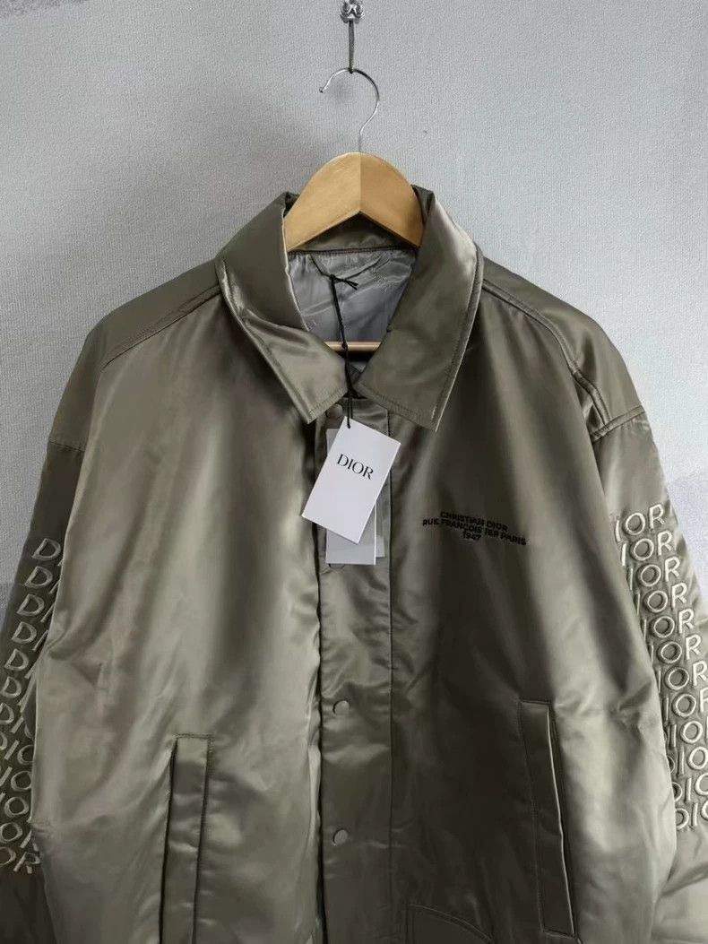Dior Dior Olive Green Silk Jacket with Embroidery Size US XXL / EU 58 / 5 - 2 Thumbnail