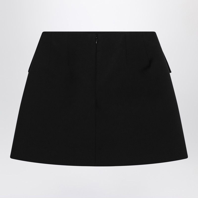 Alexander McQueen Alexander Mcqueen Black Wool Mini Skirt Size 28" / US 6 / IT 42 - 2 Thumbnail