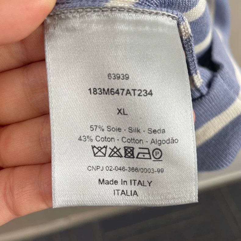 Dior Dior SS21 Blue White Stripe Short Sleeve Top Size US XL / EU 56 / 4 - 4 Thumbnail