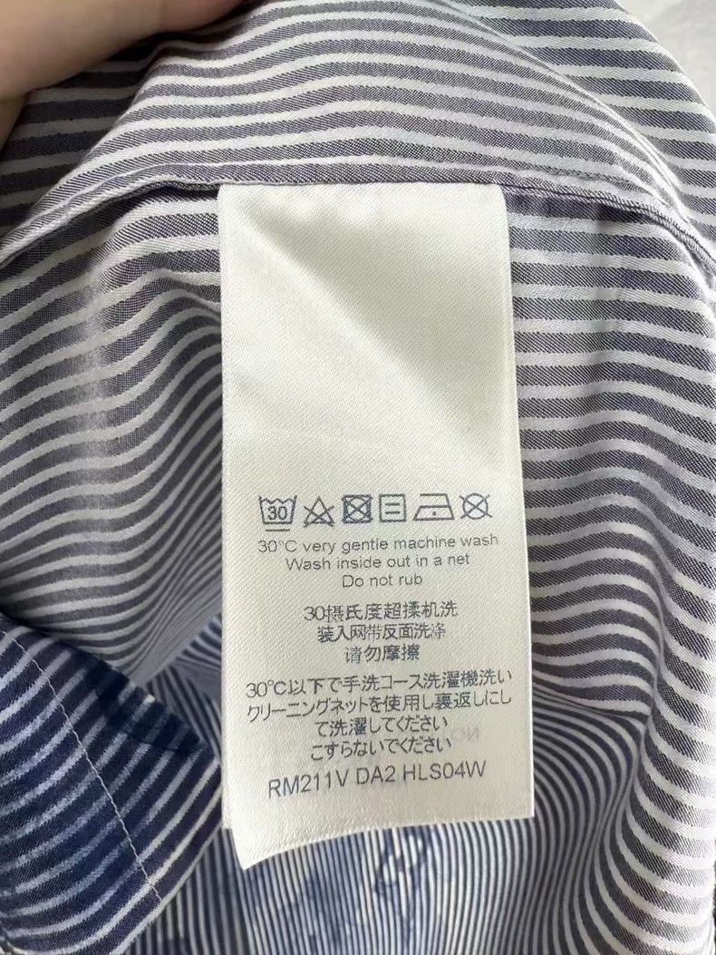 Louis Vuitton Louis Vuitton Striped Denim Shirt with Ink Print Size US XXL / EU 58 / 5 - 4 Thumbnail