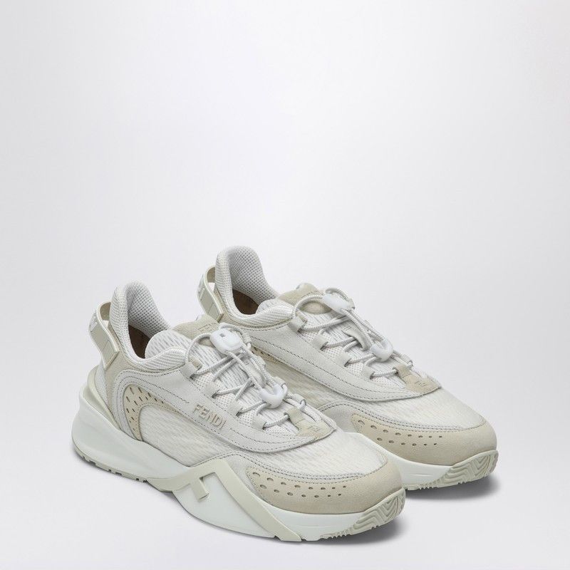 Fendi Fendi Fendi Flow Sneaker In White Mesh And Suede Size US 8.5 / IT 38.5 - 2 Thumbnail