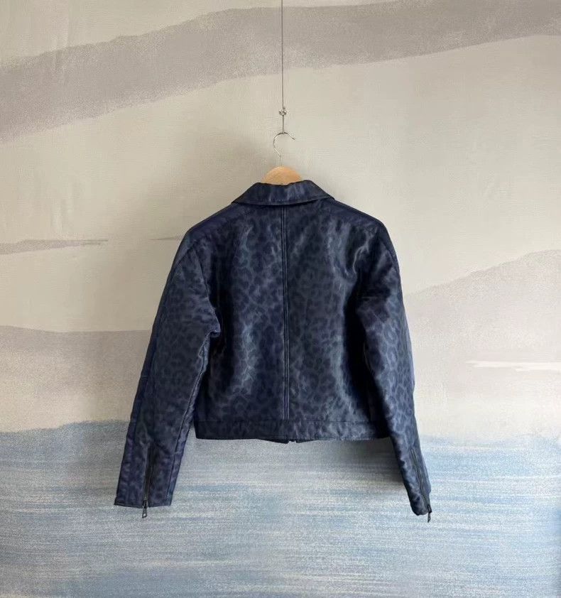 Dior Dior Blue Leopard Print Double-Zip Jacket Size US M / EU 48-50 / 2 - 3 Thumbnail