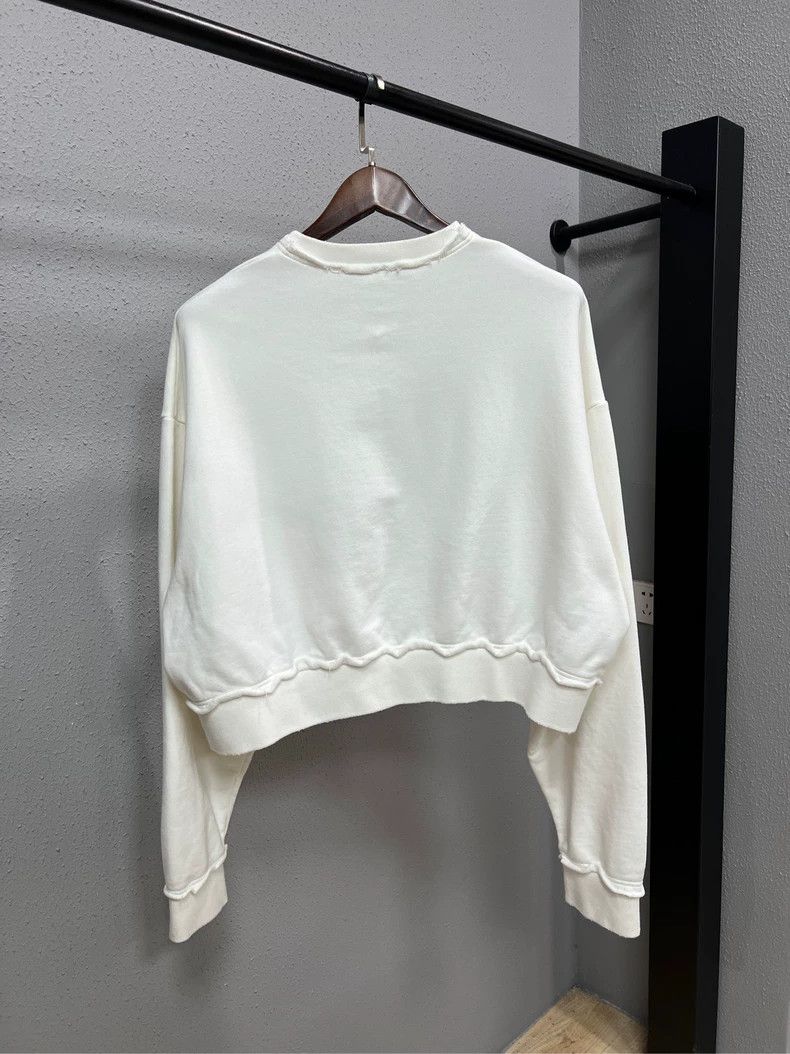 Prada Miu Miu White Distressed Sweatshirt Size Small Size US S / EU 44-46 / 1 - 2 Thumbnail