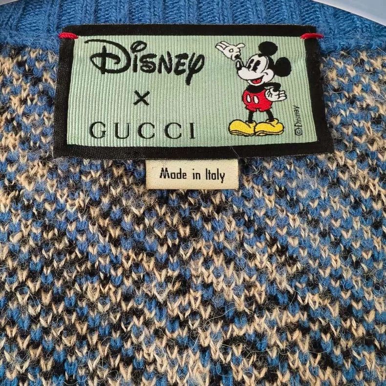 Gucci Gucci Blue Mickey Mouse Knit Cardigan Size US L / EU 52-54 / 3 - 3 Thumbnail