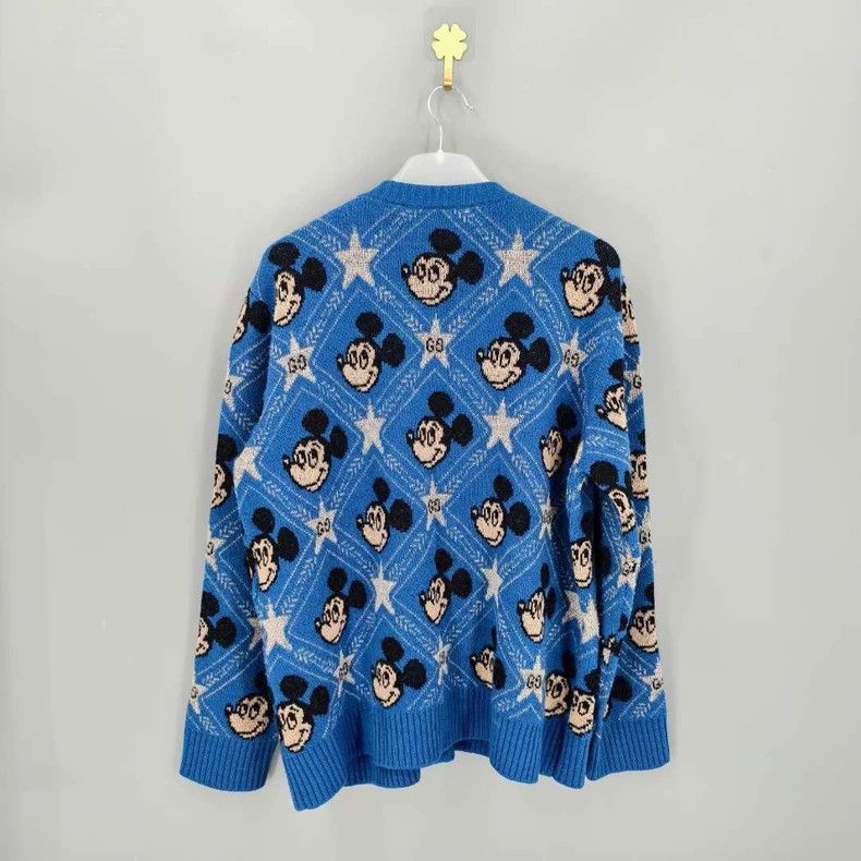 Gucci Gucci Blue Mickey Mouse Knit Cardigan Size US L / EU 52-54 / 3 - 2 Thumbnail