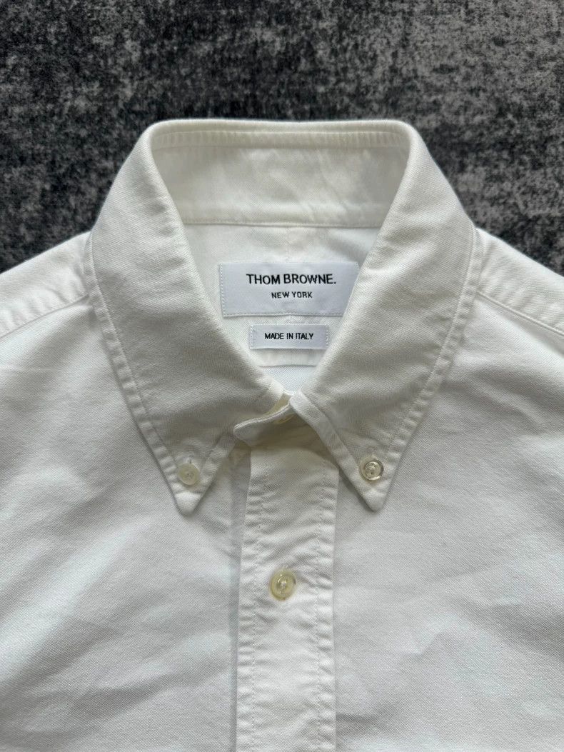 Thom Browne Thom Browne White Pocket Stripe Shirt Size US M / EU 48-50 / 2 - 3 Thumbnail