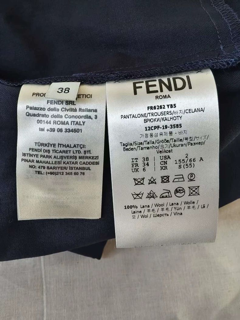 Fendi Fendi Wool Pants with Elastic Waistband Size US 38 / EU 54 - 4 Thumbnail