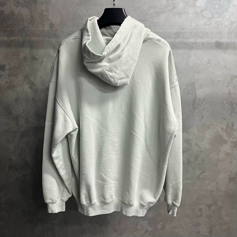 Balenciaga White Hooded Casual Sweatshirt with Print Size US S / EU 44-46 / 1 - 5 Thumbnail