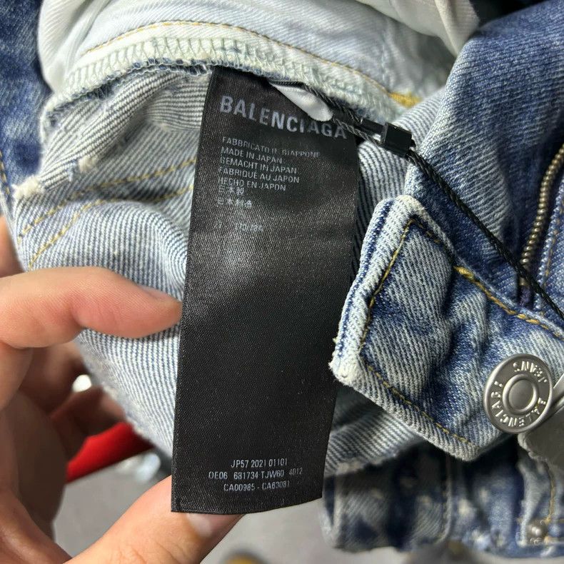 Balenciaga Balenciaga Blue Mid-Rise Straight-Leg Jeans Size US 27 - 4 Thumbnail