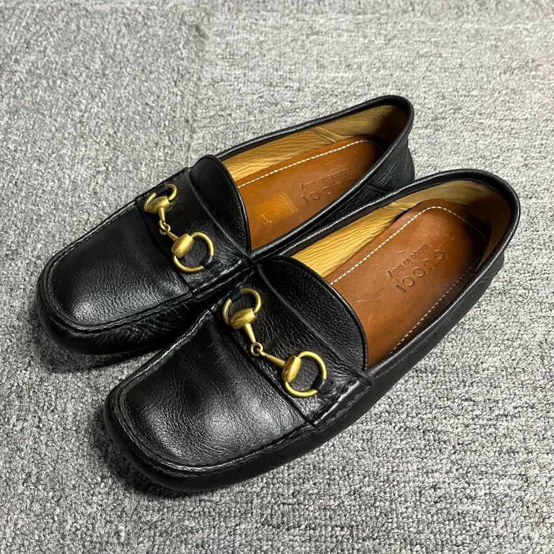 Gucci Gucci Black Leather Slip-On Casual Shoes Size US 5 / EU 37 - 2 Thumbnail