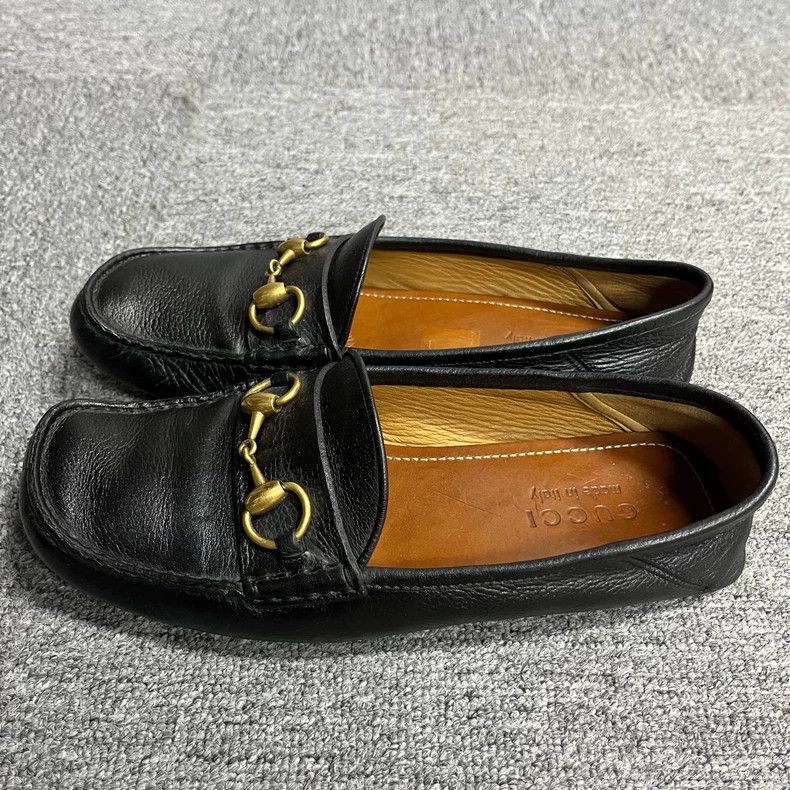 Gucci Gucci Black Leather Slip-On Casual Shoes Size US 5 / EU 37 - 3 Thumbnail