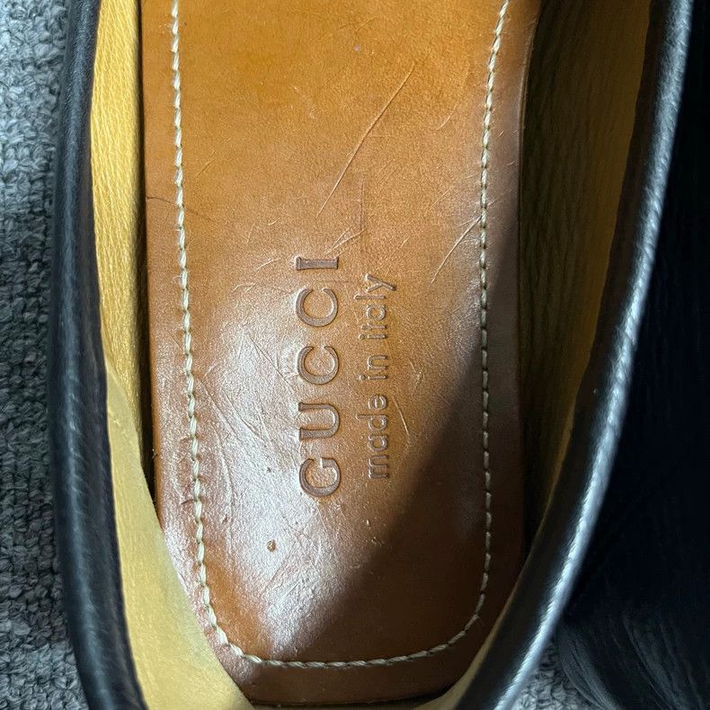 Gucci Gucci Black Leather Slip-On Casual Shoes Size US 5 / EU 37 - 4 Thumbnail