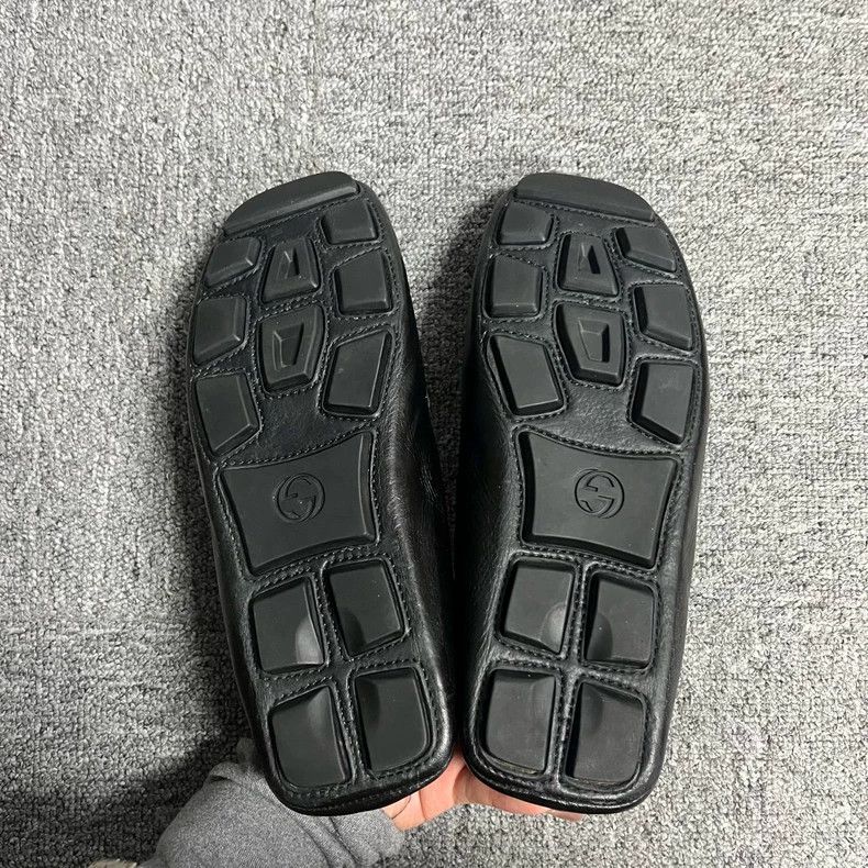 Gucci Gucci Black Leather Slip-On Casual Shoes Size US 5 / EU 37 - 6 Thumbnail