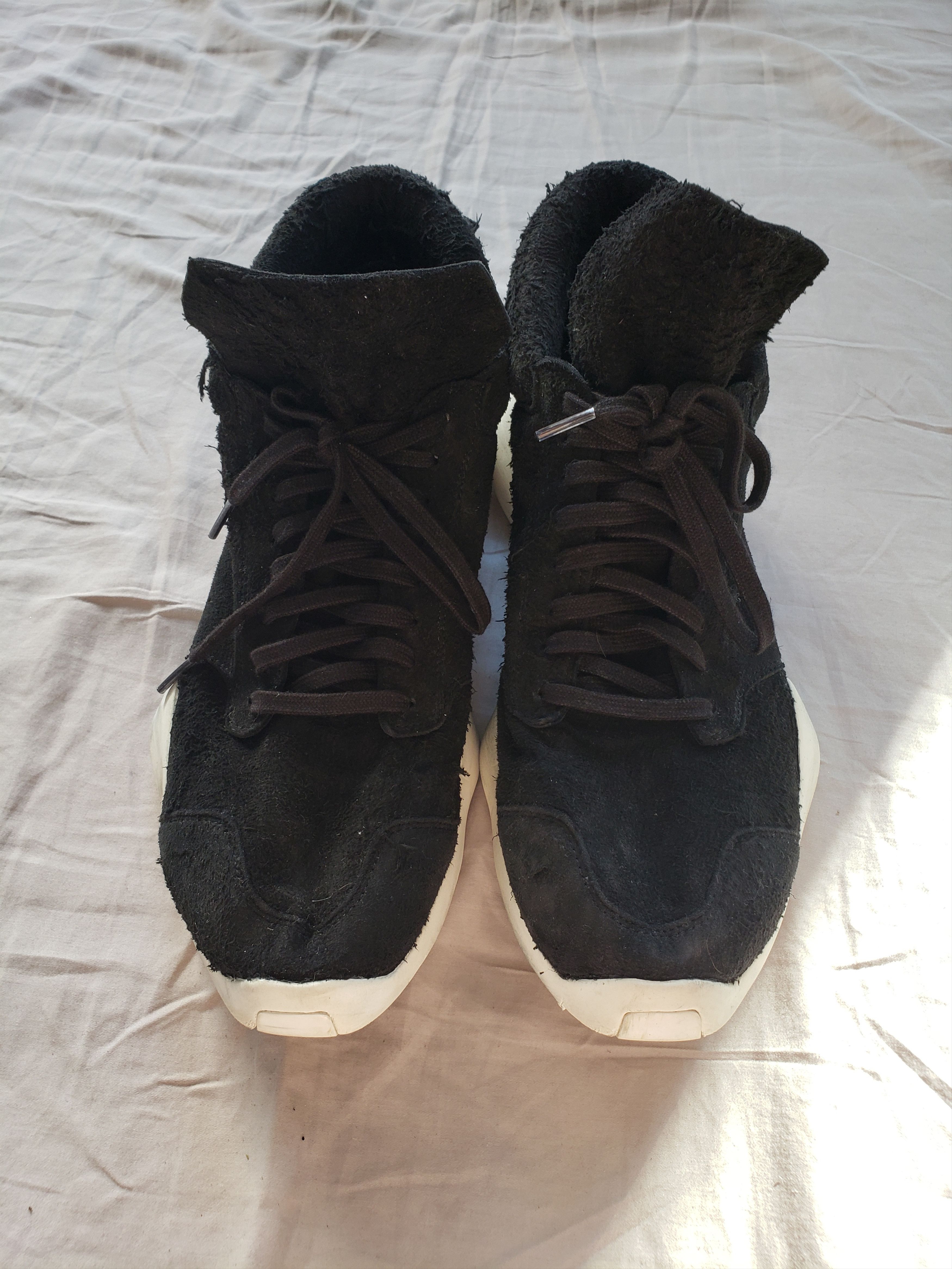 Rick Owens Distressed Suede Runners Size US 12.5 / EU 45-46 - 3 Thumbnail