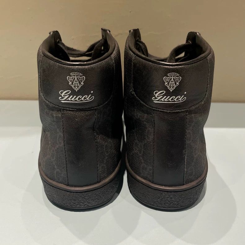 Gucci Gucci Black High Top Fashion Sneakers Size US 5 / EU 37 - 4 Thumbnail