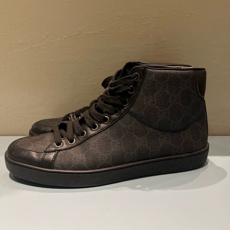 Gucci Gucci Black High Top Fashion Sneakers Size US 5 / EU 37 - 3 Thumbnail