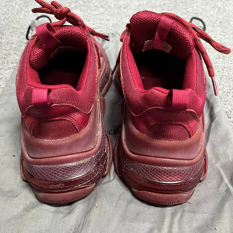 Balenciaga Balenciaga Red Triple S Sneakers Size 38 Size US 5.5 / EU 38 - 4 Thumbnail