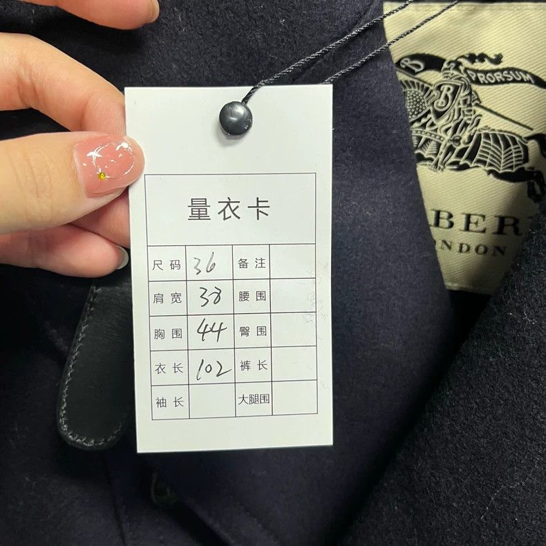 Burberry Burberry Black Wool Double-Breasted Coat Size US M / EU 48-50 / 2 - 2 Thumbnail