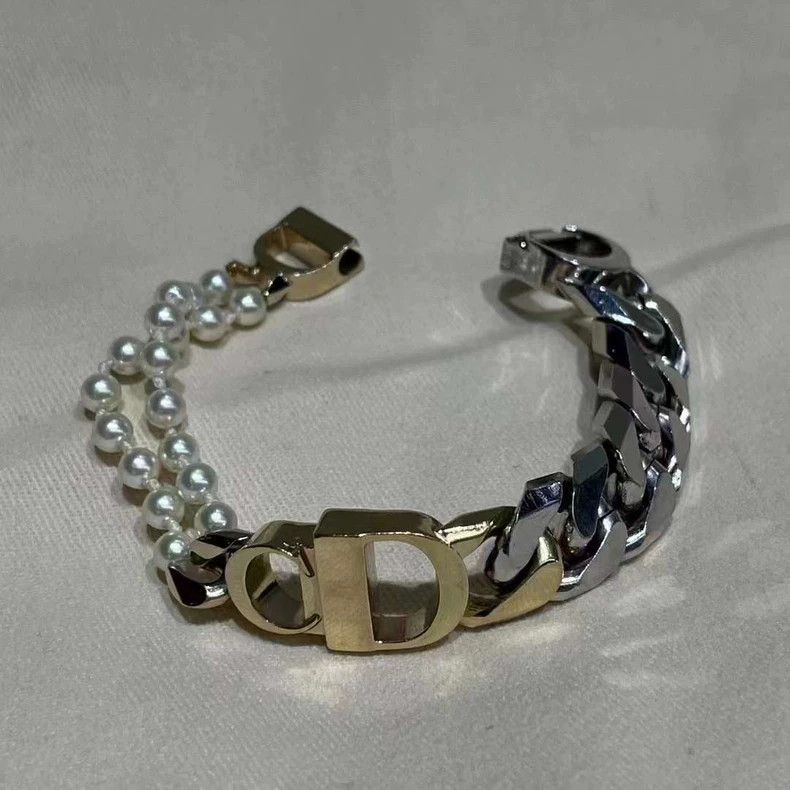 Dior Dior Sacai Metal Pearl Logo Bracelet Size ONE SIZE - 2 Thumbnail