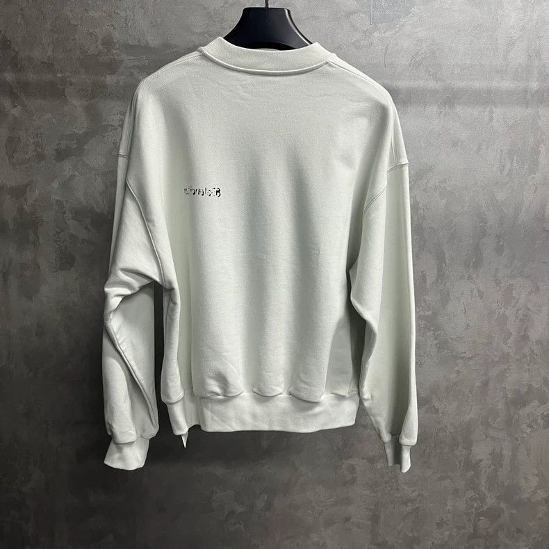 Balenciaga Balenciaga White Logo Print Crewneck Sweatshirt Size US S / EU 44-46 / 1 - 3 Thumbnail