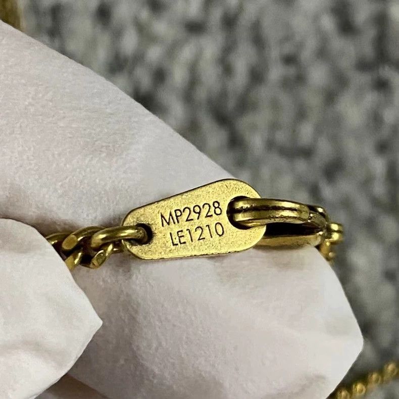 Louis Vuitton Louis Vuitton Blue Doll Pendant Gold Chain Necklace Size ONE SIZE - 5 Thumbnail
