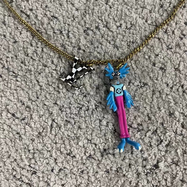 Louis Vuitton Louis Vuitton Blue Doll Pendant Gold Chain Necklace Size ONE SIZE - 2 Thumbnail