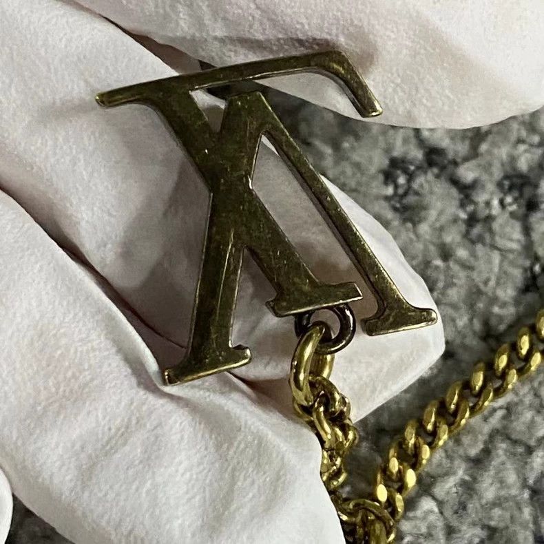 Louis Vuitton Louis Vuitton Blue Doll Pendant Gold Chain Necklace Size ONE SIZE - 6 Thumbnail