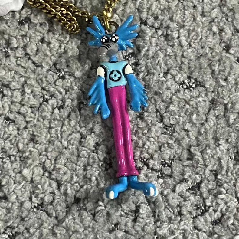 Louis Vuitton Louis Vuitton Blue Doll Pendant Gold Chain Necklace Size ONE SIZE - 7 Thumbnail
