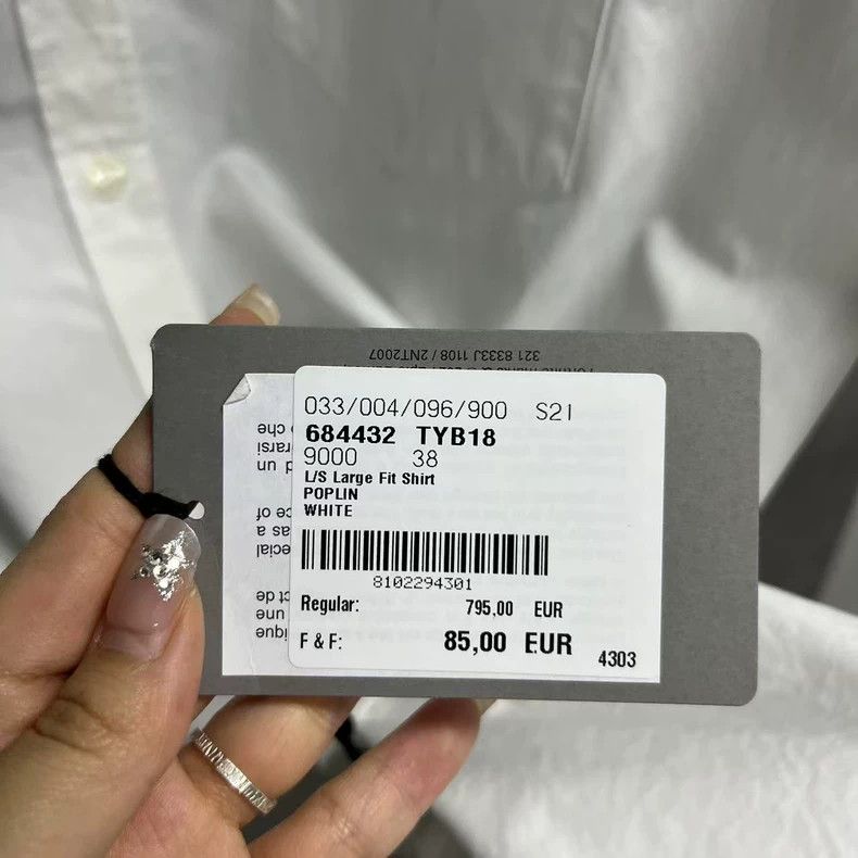 Balenciaga Balenciaga White Long Sleeve Button-Up Shirt Size US M / EU 48-50 / 2 - 3 Thumbnail