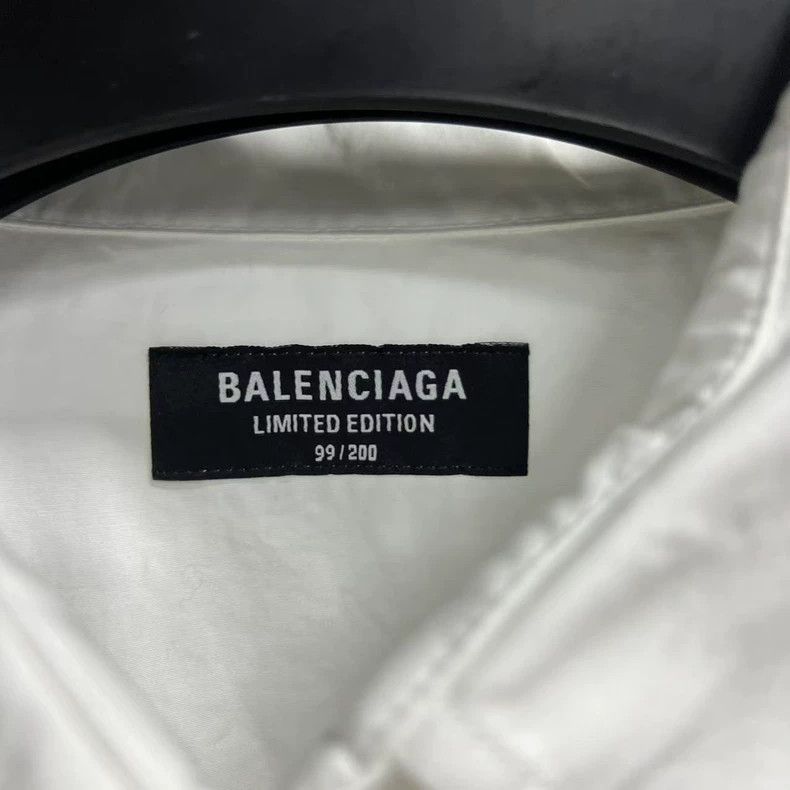 Balenciaga Balenciaga White Long Sleeve Button-Up Shirt Size US M / EU 48-50 / 2 - 6 Thumbnail