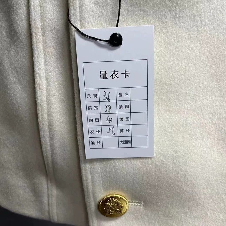 Celine Celine White Wool Double-Breasted Short Coat Size US S / EU 44-46 / 1 - 4 Thumbnail