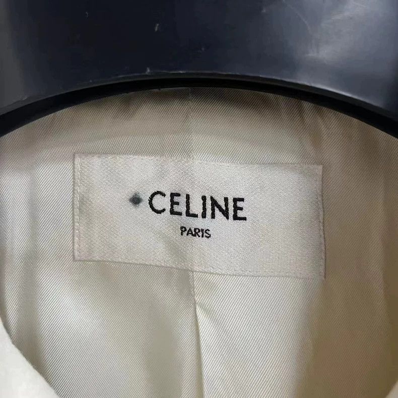 Celine Celine White Wool Double-Breasted Short Coat Size US S / EU 44-46 / 1 - 5 Thumbnail