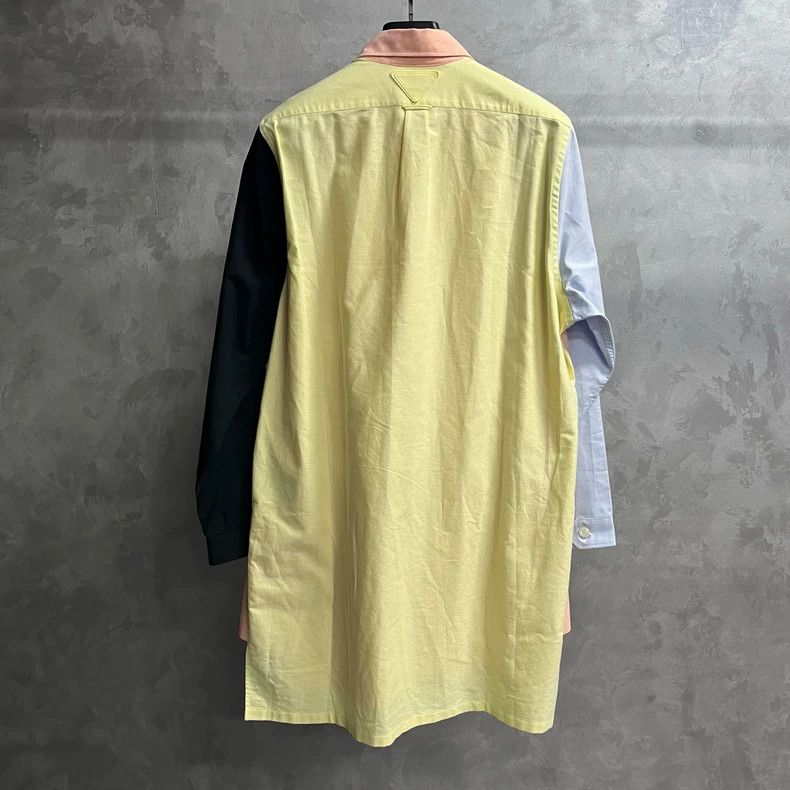 Prada Multi-Color Long Sleeve Shirt with Triangle Logo Size US M / EU 48-50 / 2 - 5 Thumbnail