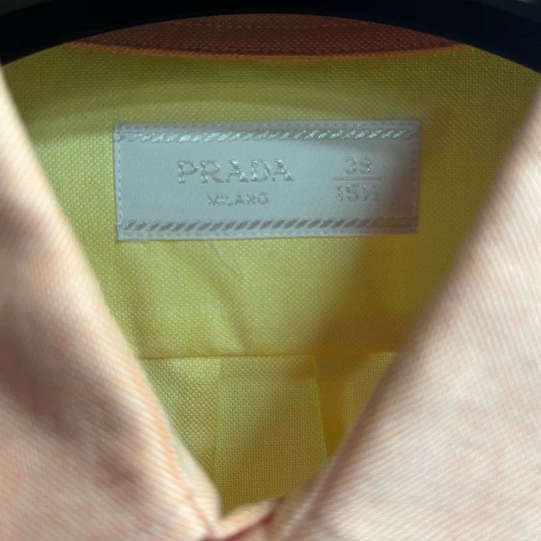 Prada Multi-Color Long Sleeve Shirt with Triangle Logo Size US M / EU 48-50 / 2 - 3 Thumbnail