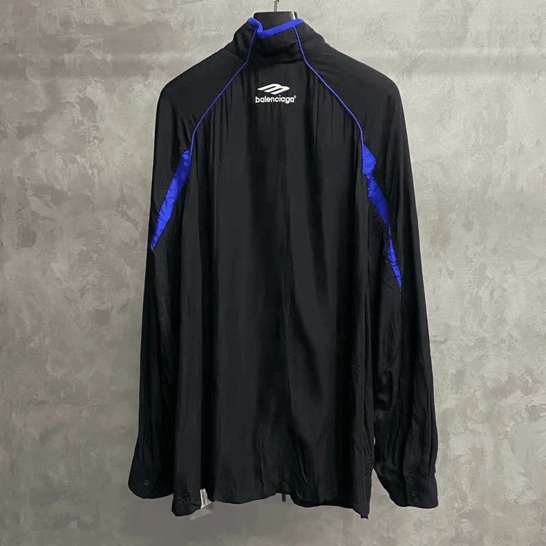 Balenciaga Balenciaga Black and Blue Jacket with Logo Size US L / EU 52-54 / 3 - 2 Thumbnail