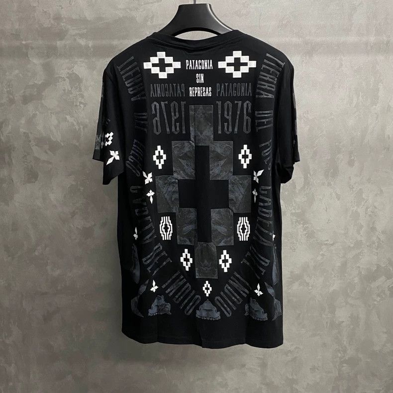 Marcelo Burlon Marcelo Burlon Black Printed Short Sleeve Shirt Size US L / EU 52-54 / 3 - 2 Thumbnail