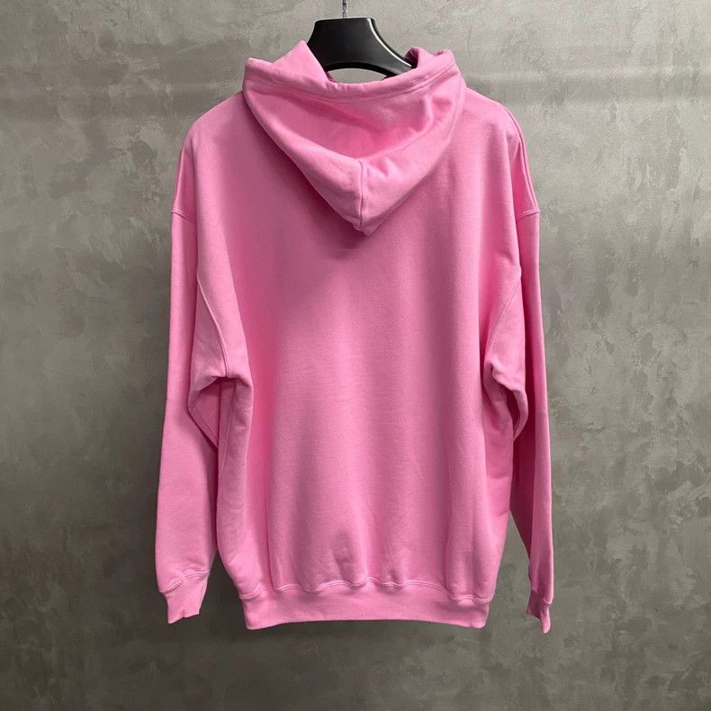 Balenciaga Balenciaga Pink Logo Hoodie with Rhinestones Size US XS / EU 42 / 0 - 2 Thumbnail