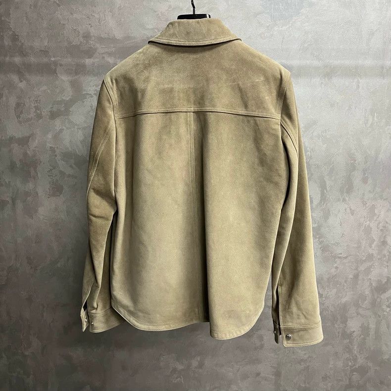 Dior Beige Long Sleeve Button-Up Leather Jacket Size US L / EU 52-54 / 3 - 5 Thumbnail