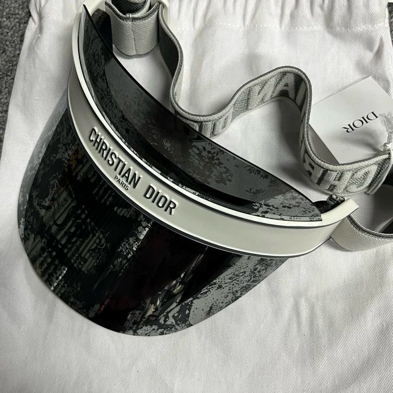 Dior Dior Gray Printed Sunshade Hat Size ONE SIZE - 3 Thumbnail