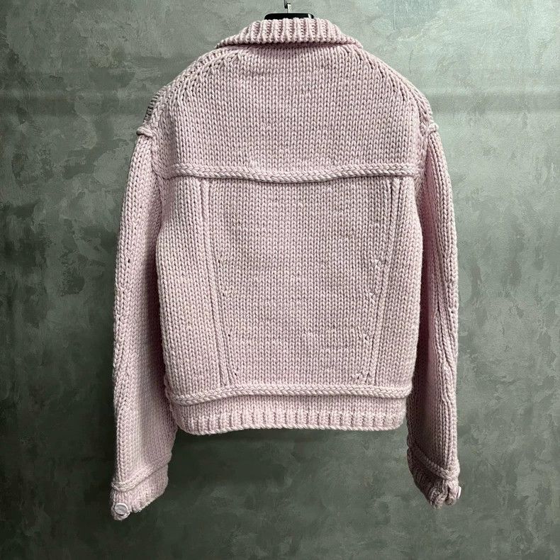 Louis Vuitton Pink Knitted Button-Up Cardigan Sweater Size US S / EU 44-46 / 1 - 4 Thumbnail