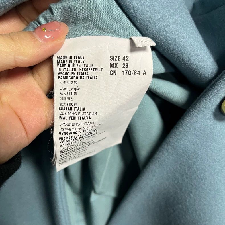 Miu Miu Miu Miu Blue Wool Double-Breasted Jacket Coat Size US M / EU 48-50 / 2 - 3 Thumbnail