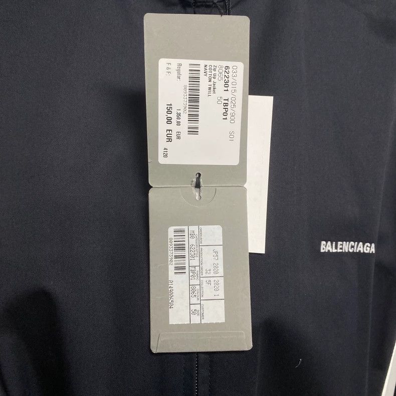 Balenciaga Balenciaga Black and White Jacket with Logo Size US M / EU 48-50 / 2 - 4 Thumbnail