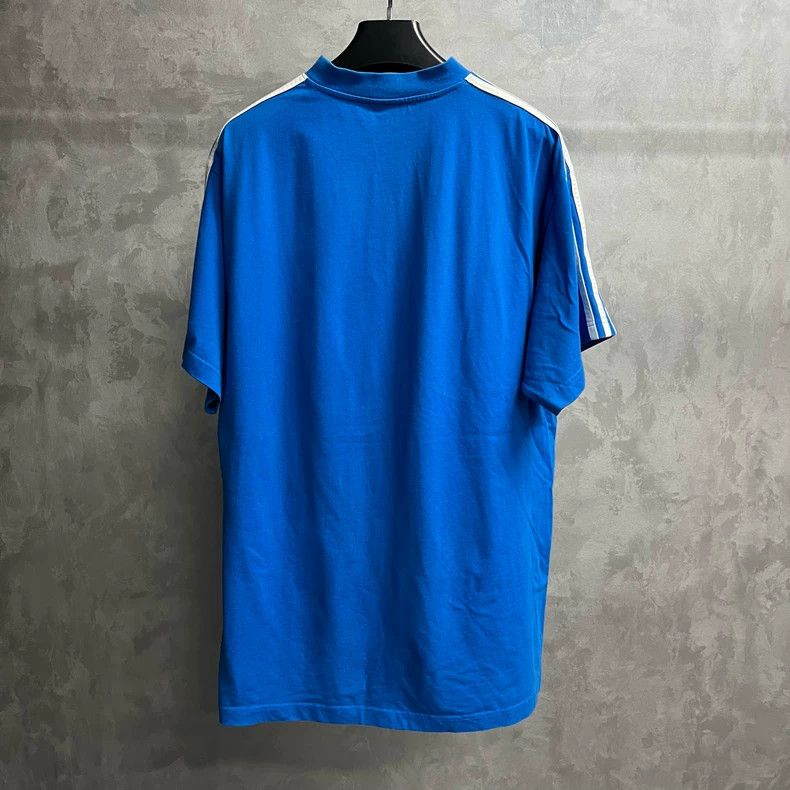 Balenciaga Balenciaga Adidas Blue Logo Print Short Sleeve T-Shirt Size US S / EU 44-46 / 1 - 5 Thumbnail