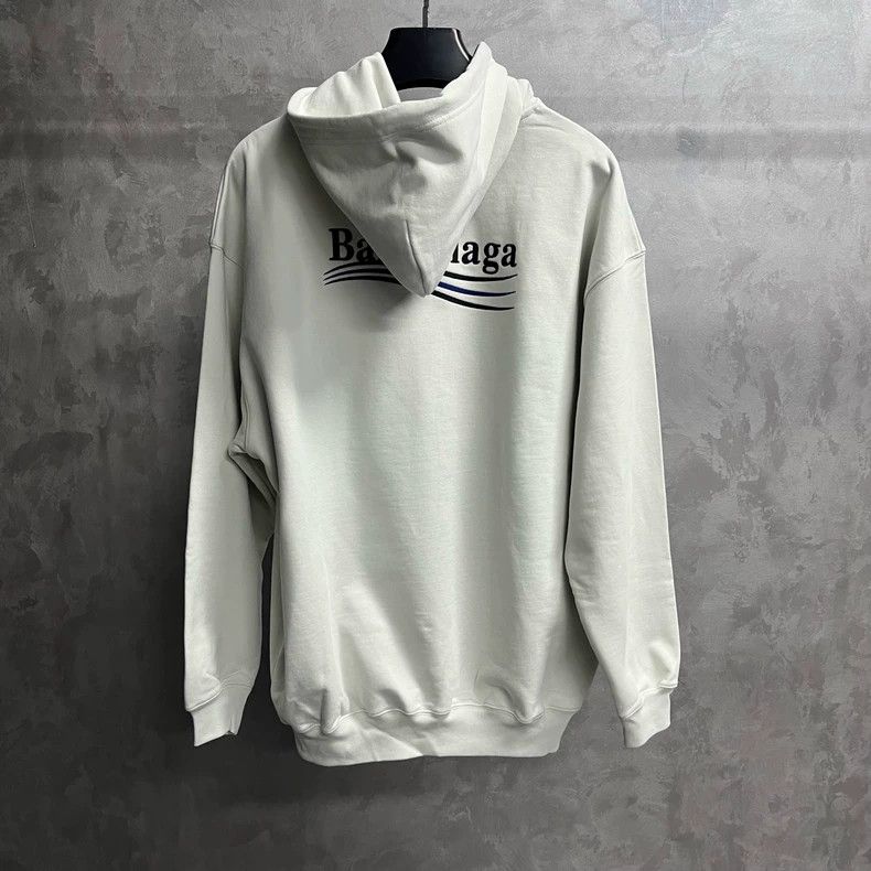 Balenciaga Balenciaga White Logo Embroidered Hoodie Size US S / EU 44-46 / 1 - 6 Thumbnail