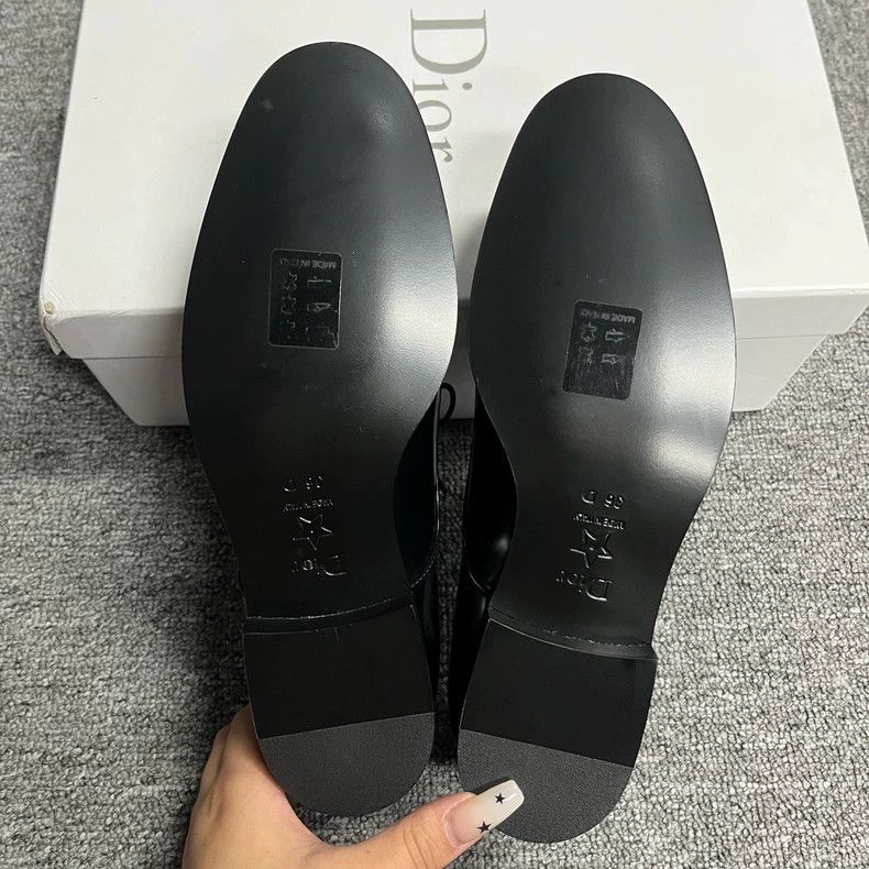 Dior Black Unisex Leather Shoes by Dior Size US 6 / EU 39 - 6 Thumbnail