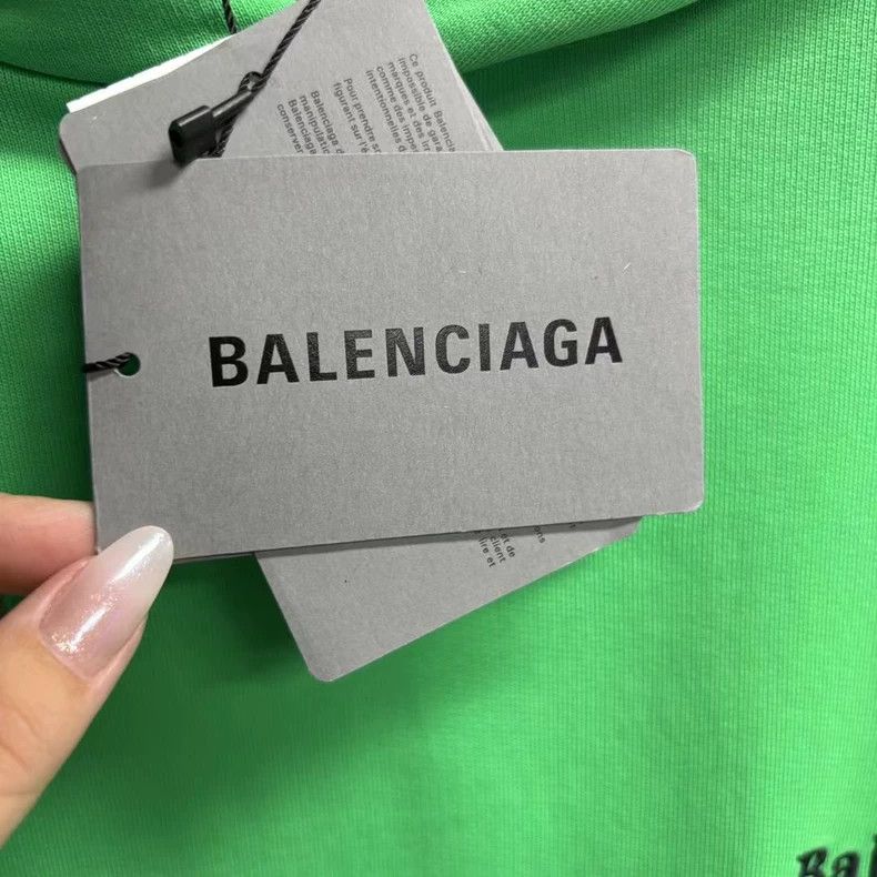 Balenciaga Balenciaga Green Embroidered Logo Hoodie Size US M / EU 48-50 / 2 - 5 Thumbnail