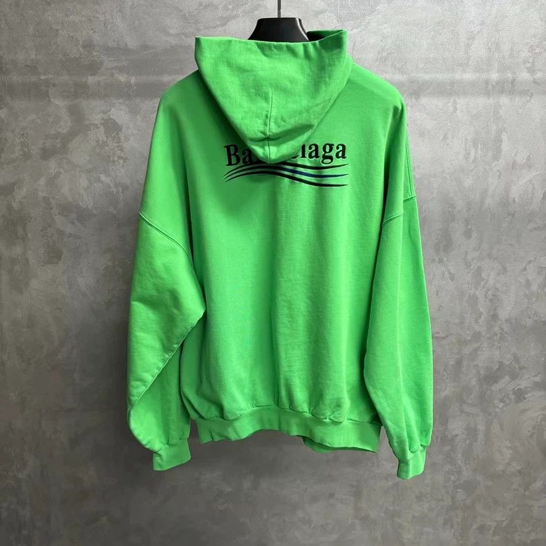 Balenciaga Balenciaga Green Embroidered Logo Hoodie Size US M / EU 48-50 / 2 - 2 Thumbnail
