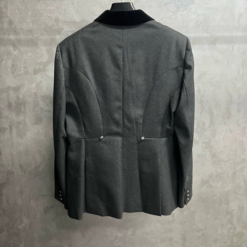 Hermes Gray Blazer with Pocket and Lapel Collar Size US L / EU 52-54 / 3 - 2 Thumbnail
