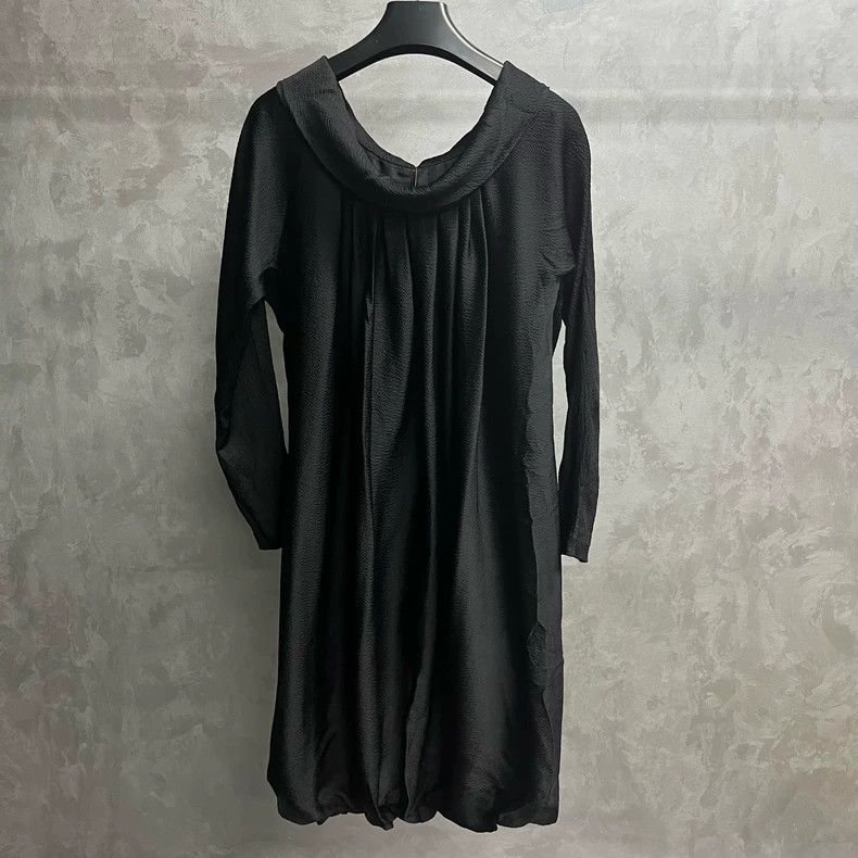 Hermes Black Silk Long Sleeve Backless Dress Size US 38 / EU 54 - 5 Thumbnail