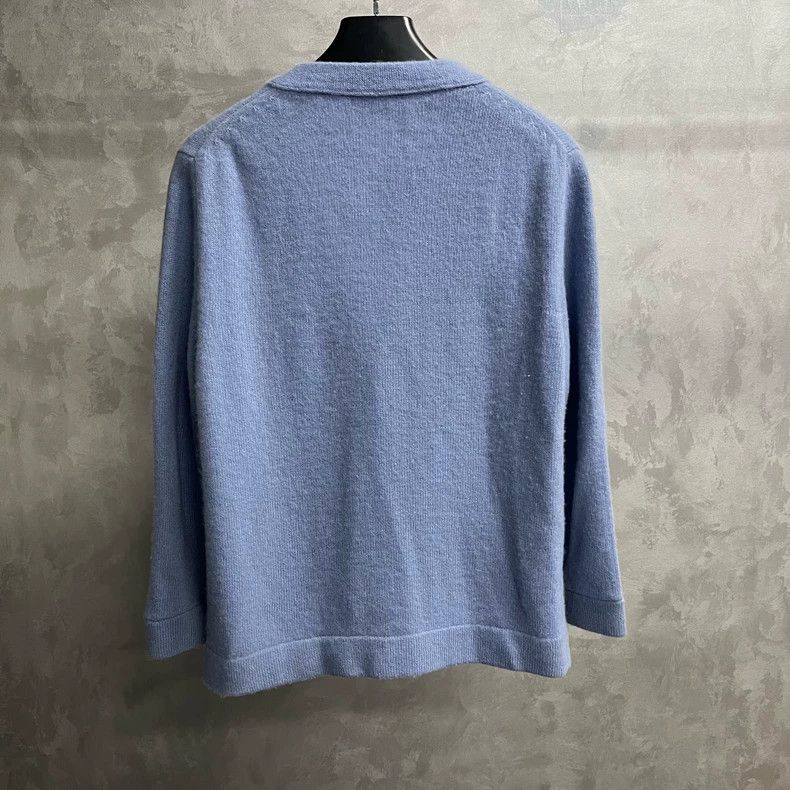 Dior Dior Blue V-Neck Long Sleeve Knit Sweater Size US S / EU 44-46 / 1 - 5 Thumbnail